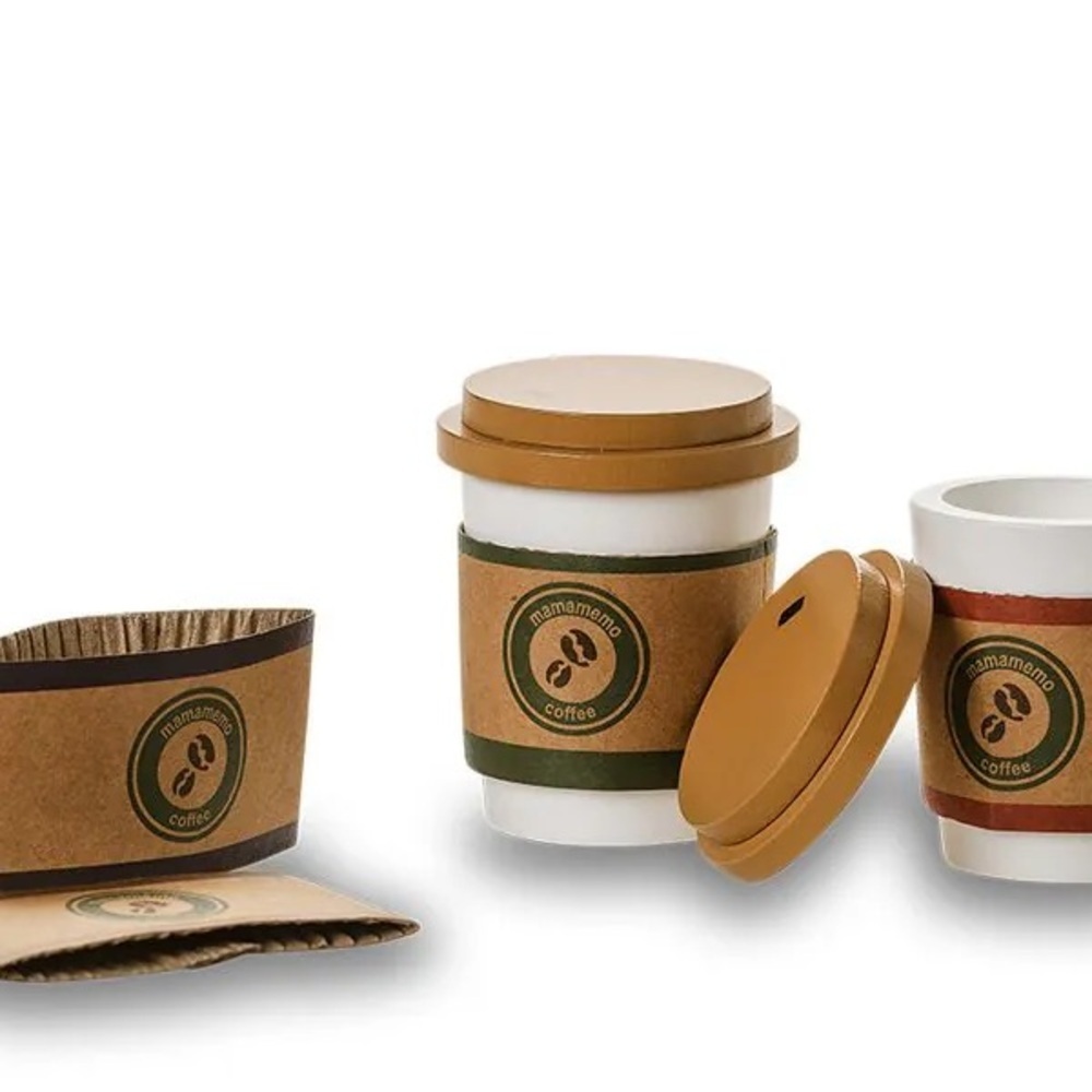 MaMaMeMo Wooden Coffee To-Go Play Set - Picture 6 of 7